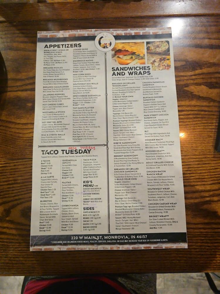 Main Street Grill Martinsville Menu image 4